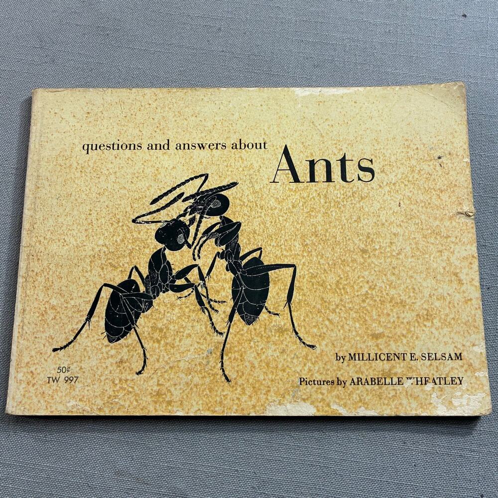 Vintage 1967 Questions Answers About Ants Millicent Selsam Scholastic See Descr